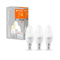 LEDVANCE Wifi SMART+ LED Lampe Kerze dimmbar (ex 40W) 5W / 2700K Warmweiß E14 3er LEDVANCE Wifi SMART+ LED Lampe Kerze dimmbar (ex 40W) 5W / 2700K Warmweiß E14 3er