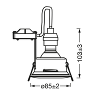 LEDVANCE FARETTO INCASSO TWISTLOCK LED, Ø 85mm, 4,3W / 2700K Bianco caldo GU10 LEDVANCE FARETTO INCASSO TWISTLOCK LED, Ø 85mm, 4,3W / 2700K Bianco caldo GU10