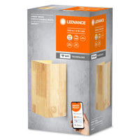 LEDVANCE Wifi SMART+ ORBIS WOOD LED Wandleuchte 21x11cm in Holzoptik Tunable Weiß 12W / 3000-6500K LEDVANCE Wifi SMART+ ORBIS WOOD LED Wandleuchte 21x11cm in Holzoptik Tunable Weiß 12W / 3000-6500K