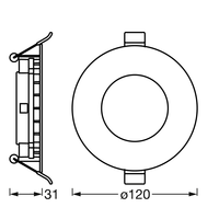 LEDVANCE Wifi SUN@HOME LED faretti da incasso, Ø 120mm, bianco, 8W LEDVANCE Wifi SUN@HOME LED faretti da incasso, Ø 120mm, bianco, 8W