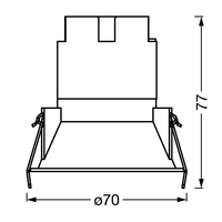 LEDVANCE SPOT TWIST Ø 70mm Downlight, nero, 5W, 400lm, 840 WT LEDVANCE SPOT TWIST Ø 70mm Downlight, nero, 5W, 400lm, 840 WT
