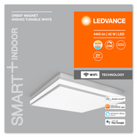 LEDVANCE Wifi SMART+ ORBIS MAGNET LED Deckenleuchte 45x45cm Tunable Weiß 42W / 3000-6500K grau LEDVANCE Wifi SMART+ ORBIS MAGNET LED Deckenleuchte 45x45cm Tunable Weiß 42W / 3000-6500K grau