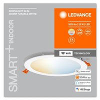 LEDVANCE Wifi SMART+ FARETTO INCASSO SLIM Ø 225mm, T TW / 22 W Bianco Regolabile, 3000…6500K LEDVANCE Wifi SMART+ FARETTO INCASSO SLIM Ø 225mm, T TW / 22 W Bianco Regolabile, 3000…6500K