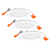LEDVANCE Einbaustrahler Weiß, Slim Downlight mit integriertem Treiber, Ø 120 mm, Lichtfarbe warmweiß (3000K), 8W, IP20, 3er-Pack LEDVANCE Einbaustrahler Weiß, Slim Downlight mit integriertem Treiber, Ø 120 mm, Lichtfarbe warmweiß (3000K), 8W, IP20, 3er-Pack