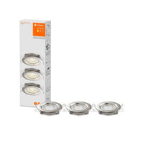 LEDVANCE LED Einbaustrahler, Ø 90mm, 3er Set, 3x 5W, Warmweiß, Stufenlos Dimmbar per Wandschalter, grau LEDVANCE LED Einbaustrahler, Ø 90mm, 3er Set, 3x 5W, Warmweiß, Stufenlos Dimmbar per Wandschalter, grau