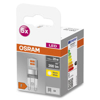 OSRAM LED Stiftsockellampe BASE PIN G9 CL20 non-dimmable 1.9W , Warmweiß 5er Pack OSRAM LED Stiftsockellampe BASE PIN G9 CL20 non-dimmable 1.9W , Warmweiß 5er Pack