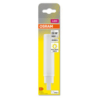OSRAM DULUX D/E S tubo LED 2 pin 17cm (ex 26W) 10W / 3000K bianco caldo G24q-3 OSRAM DULUX D/E S tubo LED 2 pin 17cm (ex 26W) 10W / 3000K bianco caldo G24q-3