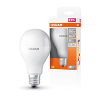 Lampade LED OSRAM, forma classica della lampadina, ricambio da 150 watt, E27, forma A, 6500 Kelvin, luce diurna fredda, opaca, confezione singola Lampade LED OSRAM, forma classica della lampadina, ricambio da 150 watt, E27, forma A, 6500 Kelvin, luce diurna fredda, opaca, confezione singola