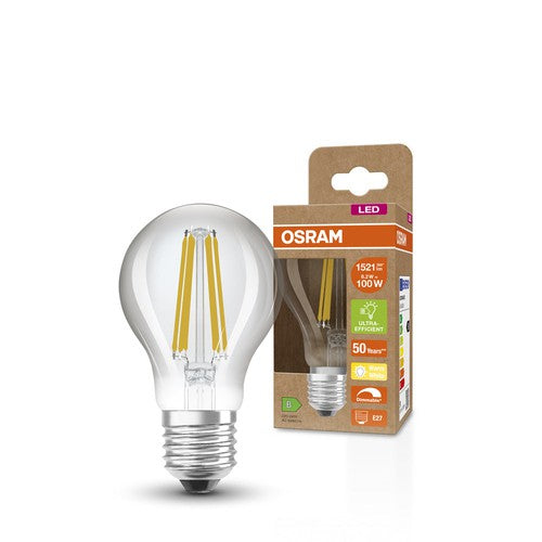 Bombilla LED OSRAM Superstar Classic A100 - 7.2W, 1521 Lúmenes, Luz Cálida 2700K, Casquillo E27, Vidrio Esmerilado