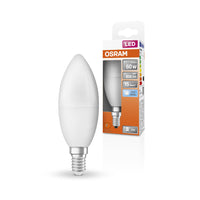 OSRAM LED-Lampen, klassische Minikerzenform, 60 Watts Ersatz, E14, B-shape, 4000 Kelvin, Kalt weiß, Matt OSRAM LED-Lampen, klassische Minikerzenform, 60 Watts Ersatz, E14, B-shape, 4000 Kelvin, Kalt weiß, Matt