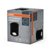 OSRAM Spot Surface Round Deckenaufbauspot, Ø 80mm,  schwarz, GU10 OSRAM Spot Surface Round Deckenaufbauspot, Ø 80mm,  schwarz, GU10