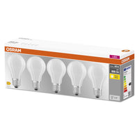 OSRAM LED Base Classic A LED Lampe matt (ex 60W) 7W / 2700K Warmweiß E27 5er Pack OSRAM LED Base Classic A LED Lampe matt (ex 60W) 7W / 2700K Warmweiß E27 5er Pack