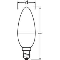OSRAM SUPERSTAR+ CLASSIC B 40 FR Lampadina LED, 4,9W, 470lm, Bianco caldo, E14 OSRAM SUPERSTAR+ CLASSIC B 40 FR Lampadina LED, 4,9W, 470lm, Bianco caldo, E14