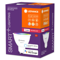 LEDVANCE Smart+ Reflektorlampe mit ZigBee Technologie, 4,9W, PAR16, Lichtfarbe RGBW einstellbar, Sockel GU10, 1er Pack LEDVANCE Smart+ Reflektorlampe mit ZigBee Technologie, 4,9W, PAR16, Lichtfarbe RGBW einstellbar, Sockel GU10, 1er Pack