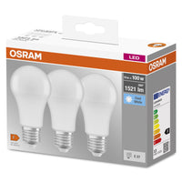 OSRAM LED Base LED Lampe matt (ex 100W) 13W / 4000K Kaltweiß E27 3er Pack OSRAM LED Base LED Lampe matt (ex 100W) 13W / 4000K Kaltweiß E27 3er Pack