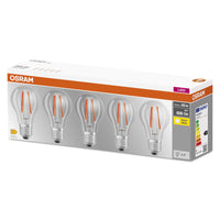 OSRAM LED Lampadina Base Classic (ex 60W) 7W / 2700K Confezione da 5 E27, Bianco caldo OSRAM LED Lampadina Base Classic (ex 60W) 7W / 2700K Confezione da 5 E27, Bianco caldo