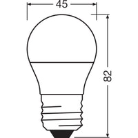 Lampade LED OSRAM, classica forma mini sferica, ricambio da 40 watt, E27, forma P, 4000 Kelvin, bianco freddo, opaco, confezione singola Lampade LED OSRAM, classica forma mini sferica, ricambio da 40 watt, E27, forma P, 4000 Kelvin, bianco freddo, opaco, confezione singola