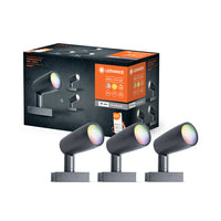LEDVANCE Wifi SMART+ Outdoor Garden LED Spot RGBW mehrfarbig Basis 3er LEDVANCE Wifi SMART+ Outdoor Garden LED Spot RGBW mehrfarbig Basis 3er