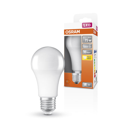 OSRAM Lampadina LED STAR Classic A 75 luce calda E27