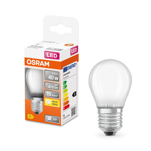 OSRAM Lampadina LED STAR Classic P 40 filamento, luce calda E27