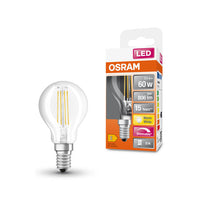 OSRAM Retrofit Classic P LED Lampada dimmerabile (ex 60W) 6,5W / 2700K Bianco caldo E14
