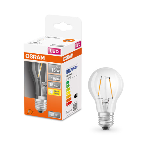 OSRAM LED Retrofit CLASSIC A 15 CL 1.5 W/2700 K E27