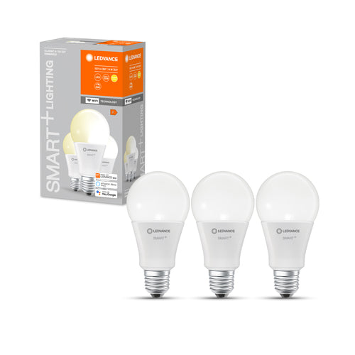 LEDVANCE SMART+ WiFi Classic A 100 Luce calda dimmerabile E27 - Conf. da 3