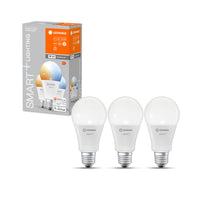 LEDVANCE Wifi SMART+ Lampadina LED Classica Regolabile Bianco (ex 100W) 14W / 2700-6500K E27 3 pezzi