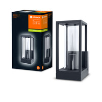LEDVANCE lampada da parete LED per 1x lampadina E27, lampada di design con cornice per esterni per illuminazione diretta, in alluminio e vetro di alta qualità, ENDURA FRAME Wall E27