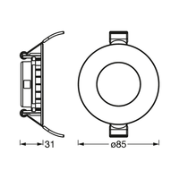 LEDVANCE SMART+ WIFI ORBIS DOWNLIGHTSottile 85mm