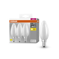 Lampade LED OSRAM LED BASE RETRO Matt CLASSIC B, forma classica mini candela da 6W E14