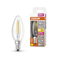 OSRAM Dimmbare LED-Lampe LED SUPERSTAR+ CL B FIL 40 dim 3,4W/927 E14 CRI90 BOX , Warmweiß