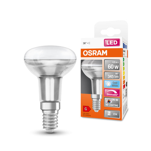 Lampada LED con riflettore OSRAM dimmerabile LED SUPERSTAR + spot R50 GL 60 DIM 4.8W/940 E14 CRI90 BOX