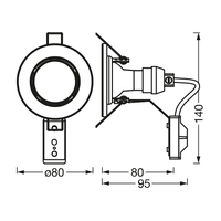 LEDVANCE Spot Einbauleuchten im 5er-Pack, inkl. 5x GU10-OSRAM Leuchtmittel (5x 2.6W), weiß, metallisches Gehäuse, IP20-Schutz