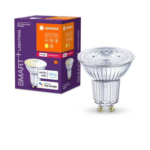 LEDVANCE ZigBee SMART+ LED Lampe Spot warmweiß dimmbar (ex 50W) 4,7W / 2700K GU10