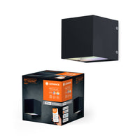 LEDVANCE Wifi SMART+ Faretto da parete, RGB+, TW, 8W, 3000-6500K, Nero