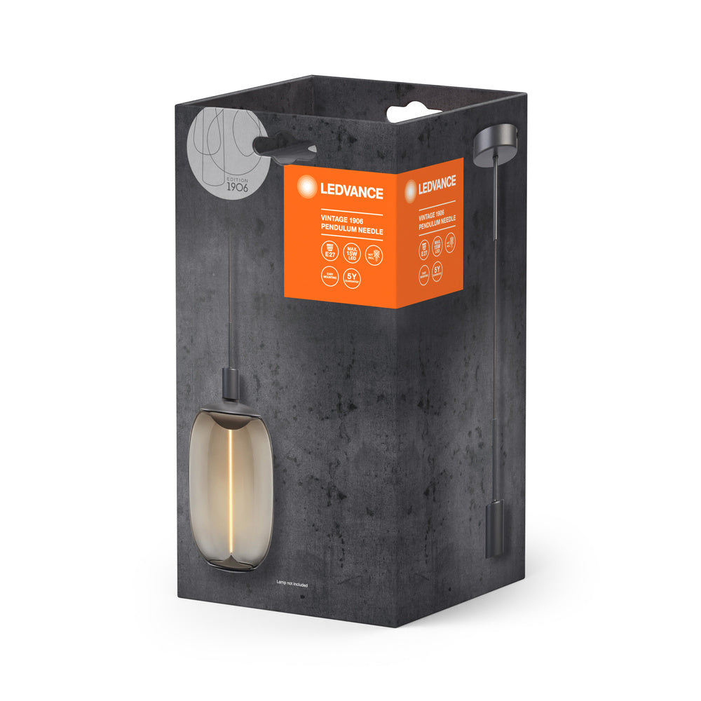 Osram Vintage 1906 Pendulum Canopy Rosone per Illuminazione Integrata, Nero, Attacco Osram Vintage 1906 Pendulum Canopy Rosone per Illuminazione Integrata, Nero, Attacco
