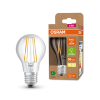 OSRAM LED Lampada Classe di efficienza energetica A Filamento Classico Chiaro, 4W/3000K, E27, Bianco caldo
