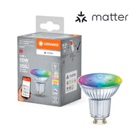 LEDVANCE Matter SMART+ LED Spot, Vetro, RGB, 4,9W, 350lm, GU10