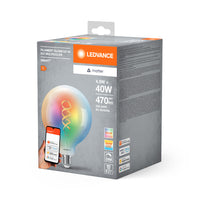 Lampada LED LEDVANCE SMART+ CLASSIC Globo, vetro filamentoso, 4,8W, 470lm, E27