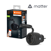 LEDVANCE Matter SMART+ COMPACT Plug smarte outdoor Steckdose, schwarz