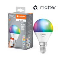 LEDVANCE SMART+ MATTER Lampada LED CLASSIC P, RGB, Frost-Optik, 4,9W, 470lm