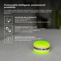 OSRAM Bluetooth SMART+ Macaron altoparlante con controllo del movimento, luce LED RGB, blu
