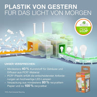 OSRAM LED Star Classic P 60 Lampada Recycled Plastic 7,5W Bianco freddo Frosted E14