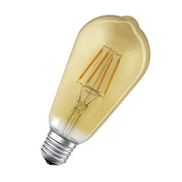 LEDVANCE Smarte LED-Lampe mit ZigBee, Sockel E27, Dimmbar, Warmweiß (2400K), Goldene Edisonform, Klares Filament, Ersatz für 55W-Glühbirnen, steuerbar mit Systemen wie Alexa, Google etc.