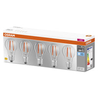 OSRAM LED BASE CLASSIC A Lampe klar (ex 60W) 6,5W / 4000K Kaltweiß E27 5er