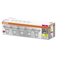 OSRAM LED BASE PAR16 Spot (ex 50W) 4,3W / 2700K Bianco caldo GU10 5 pezzi