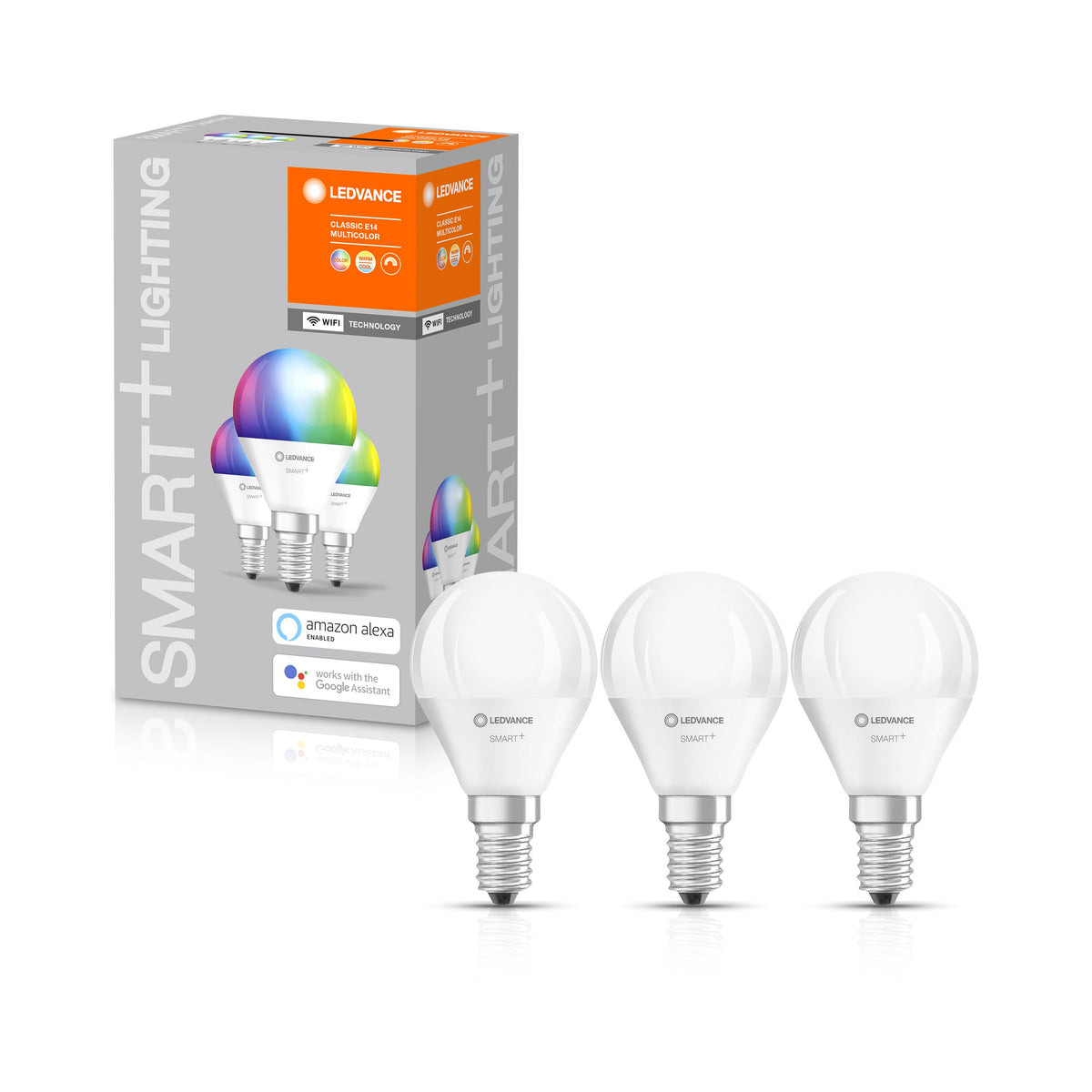 LEDVANCE SMART+ WiFi Classic P 40 Multicolor E14 - Conf. da 3