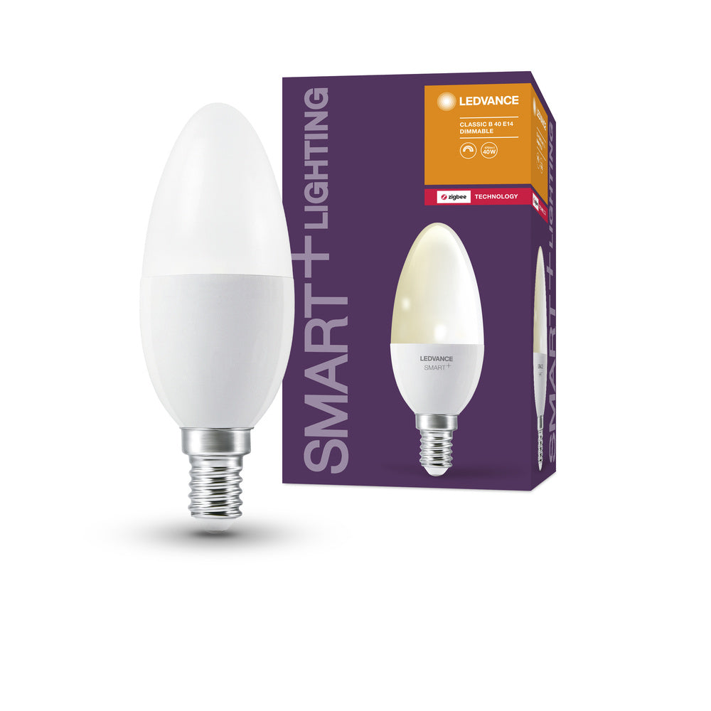 LEDVANCE SMART+ Lampada LED ZigBee Classic DIM 4.9W 220V FR E14, 470 lm, 2700 K, Bianco caldo