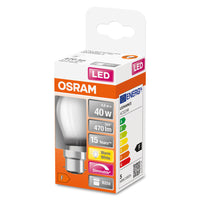 OSRAM LED Lampe LED Retrofit CLASSIC P DIM 4.8W 827 Frosted B22d, 470 lm, 2700 K, Warmweiß